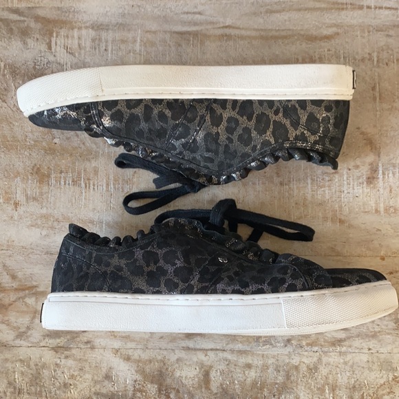 Kate Spade Lynn Metallic Leopard Sneaker {Blk/Gry} - Picture 7 of 8